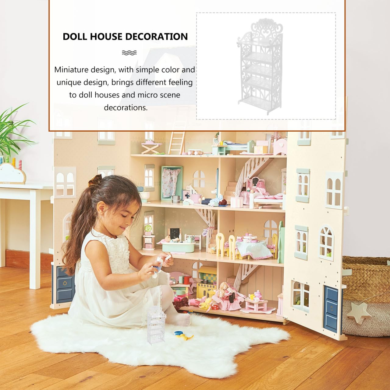 TOYANDONA Mini Doll Shoe Rack Dollhouse House Book Shelf Shelf Miniature s Locker Storage Rack Bathroom Essentials for s Closet Plastic White - Image 2