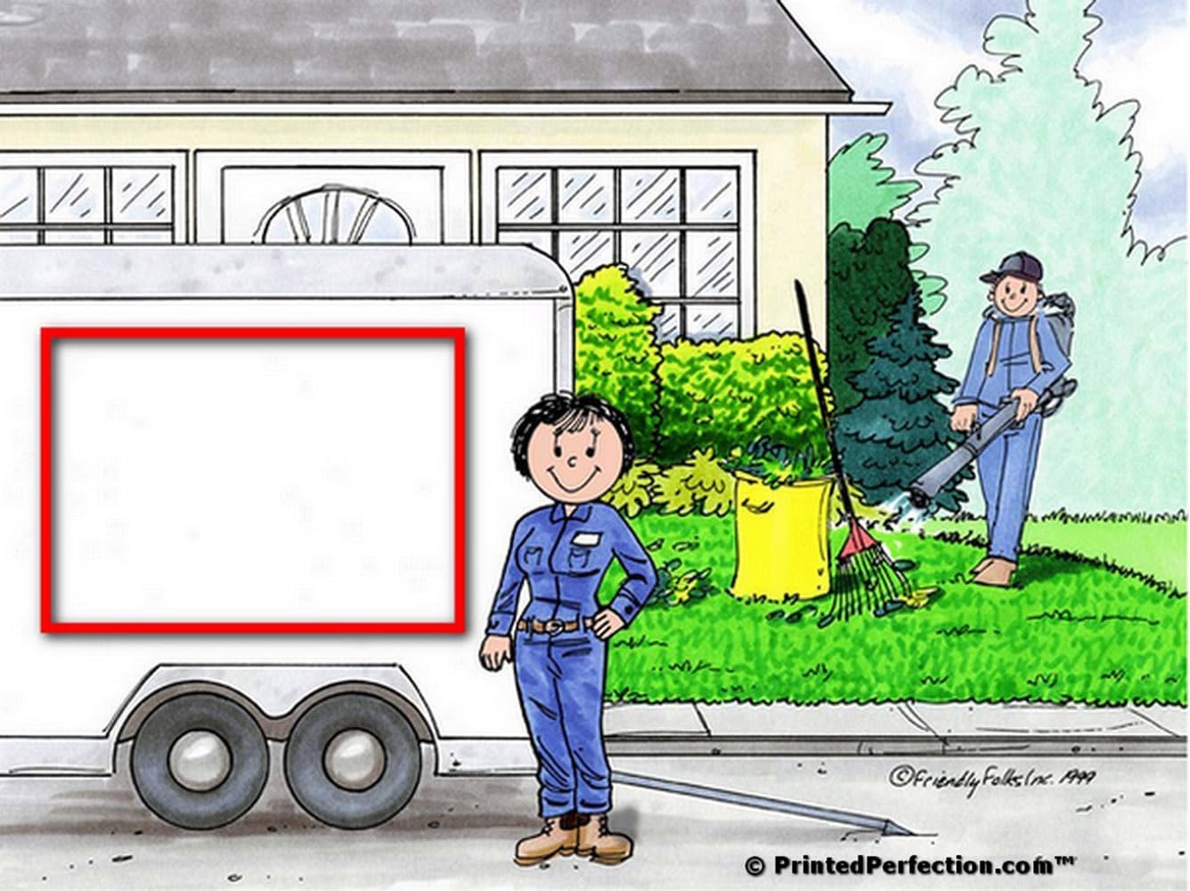 Personalized Landscaper - Female Drink Set of 4 Coasters - Great Gift!