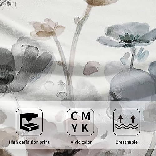 Miniatura 3 de Giwawa Toallas de Mano Grises Florales Boho Toallas de Dedos Botánicos Set de 2 Toallas Suave para Huéspedes Toallas de Cara para Baño Decoraciones