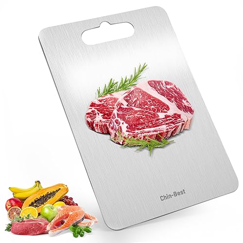 Chin-Best Cutting Board, Stainless Steel Cutting Board for kitchen, Meat,Fruit,