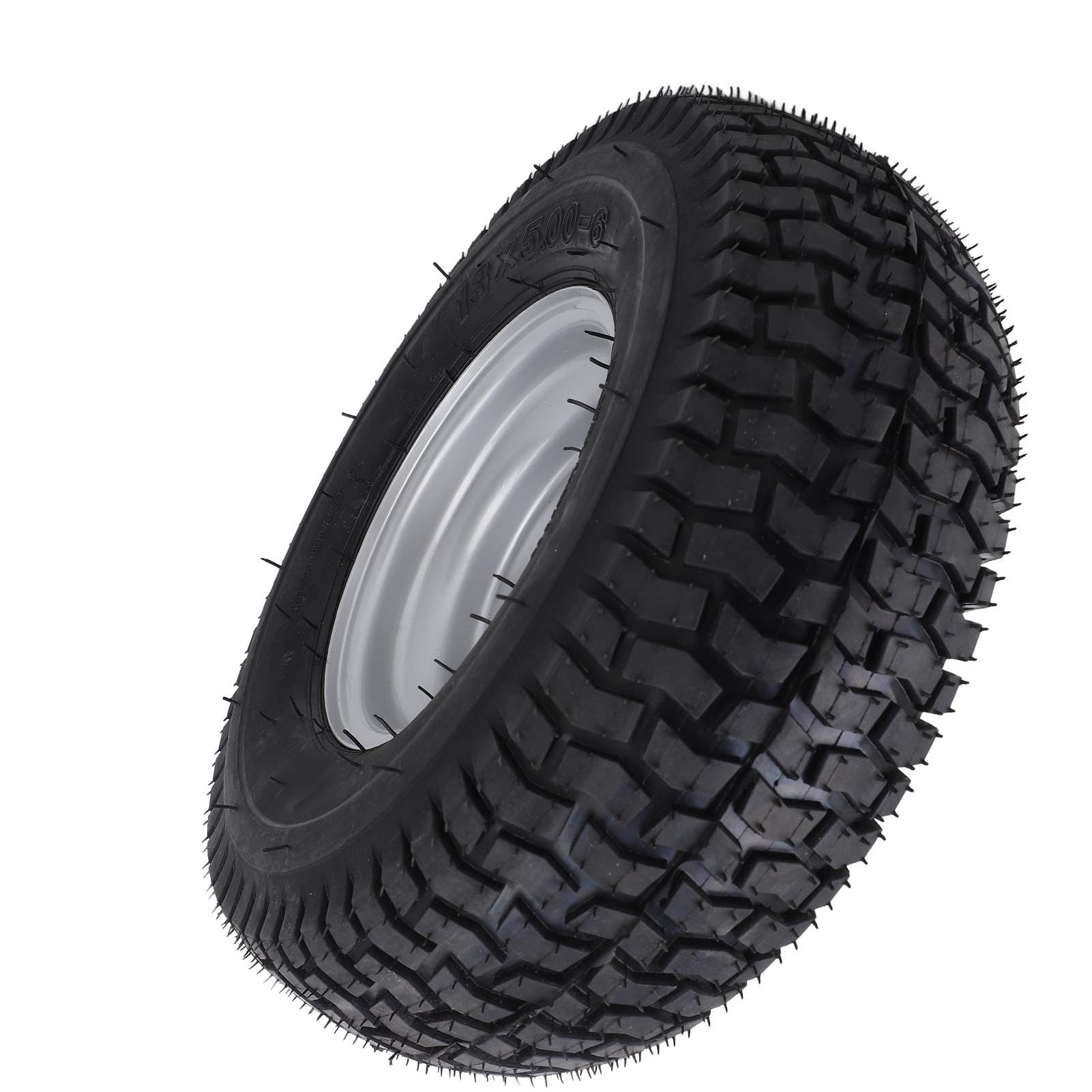 Luocute Neumático ATV de 6 Pulgadas, Neumático de Vacío 13x5.00-6 para Cortacésped del Césped de Bicicleta ATV Quad Off Road GO Kart, Llanta de 13/5.00-6 Rueda con Llanta de 6 Pulgadas,