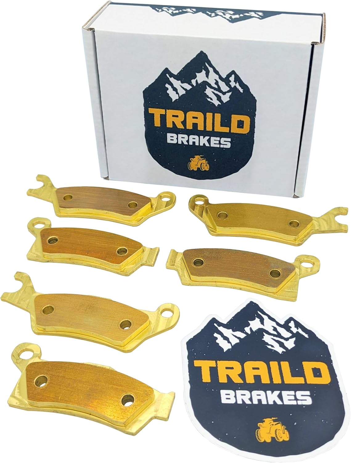 Traild Brass Brake Pad Set for Can-Am Outlander 450/500/570/650/700/850/1000 2013-2026 (Complete Vehicle Set)