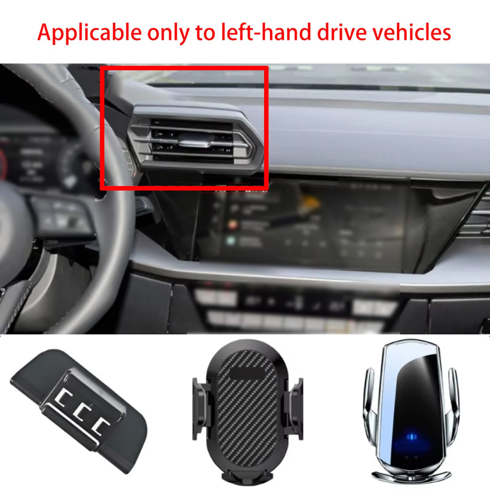 Uchwyt Samochodowy Na Telefon dla Audi A3 2021-2024, LHD Uchwyt na telefon do samochodu
