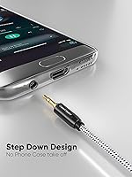 Vista 2 de Cable estéreo de audio CableCreation, chapado en oro, de 9⁄64 pulgadas. Cable de audio Aux 3.5 para iPhone, iPad, Samsung y otro dispositivo de Negro