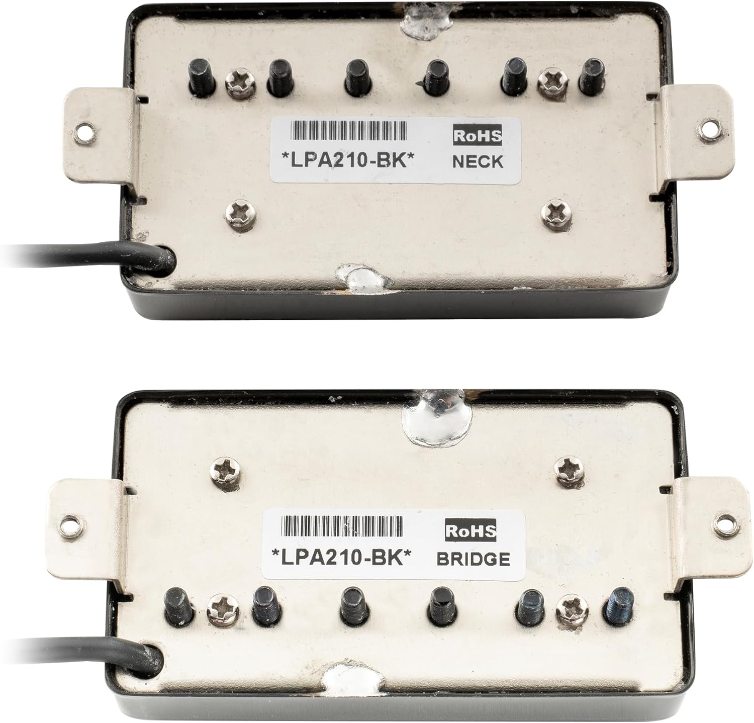 Artec LPA210 Alnico 5 Covered Standard Humbucker Neck Bridge Pickup Set for Les Paul Style Electric Guitar, Black