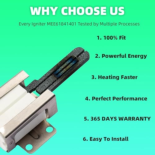 Miniatura 7 de MEE61841401 MEE61841403 MEE63084901 Cocina de gas Encendedor de estufa compatible con hornos y cocinas LG, reemplazo del ignitor PD00001851 1599783