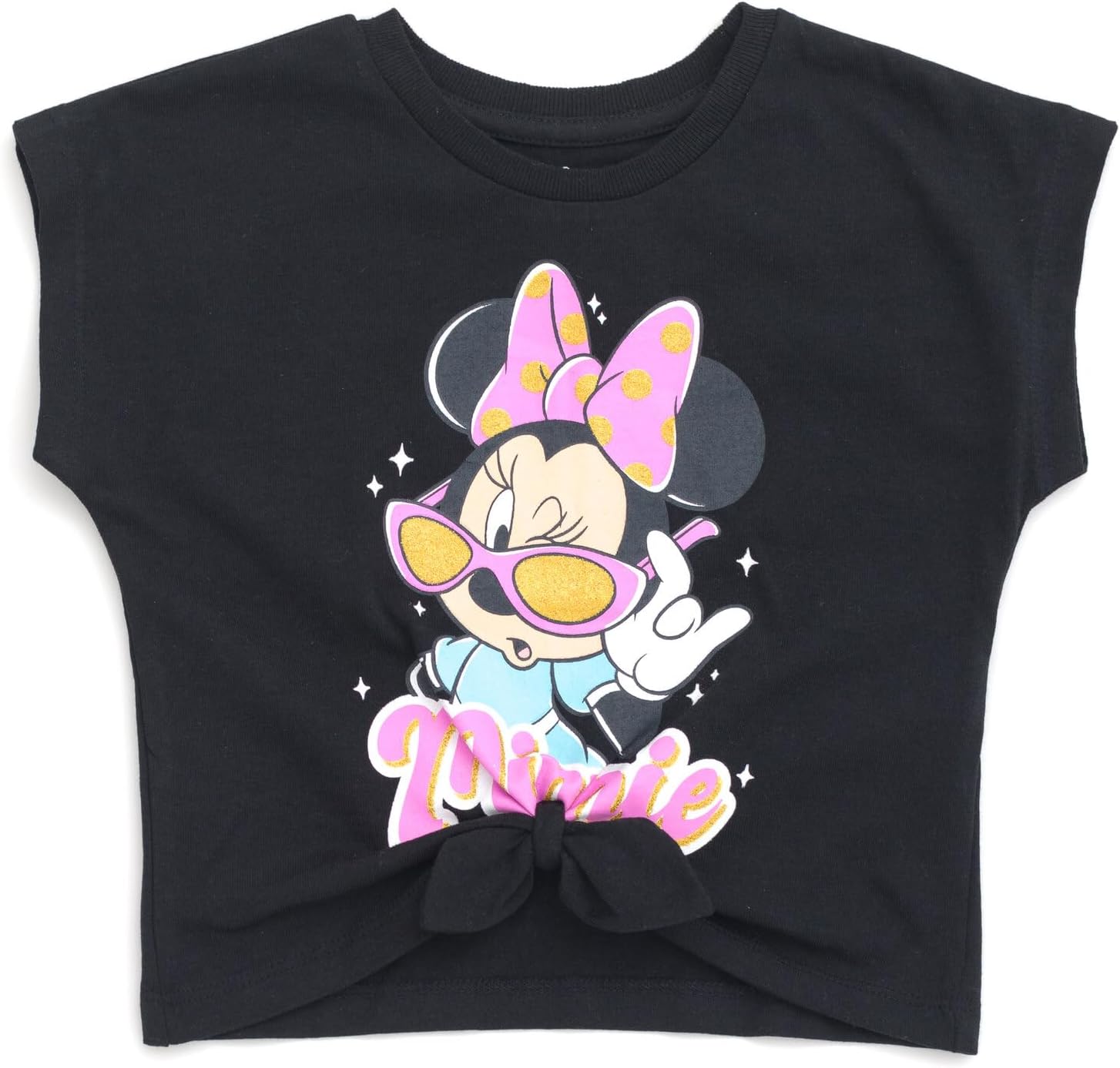 Disney Junior Girls Boxy Drop Shoulder T-Shirt and Mesh Tulle Skort Toddler to Big Kid Sizes (2T - 14-16)