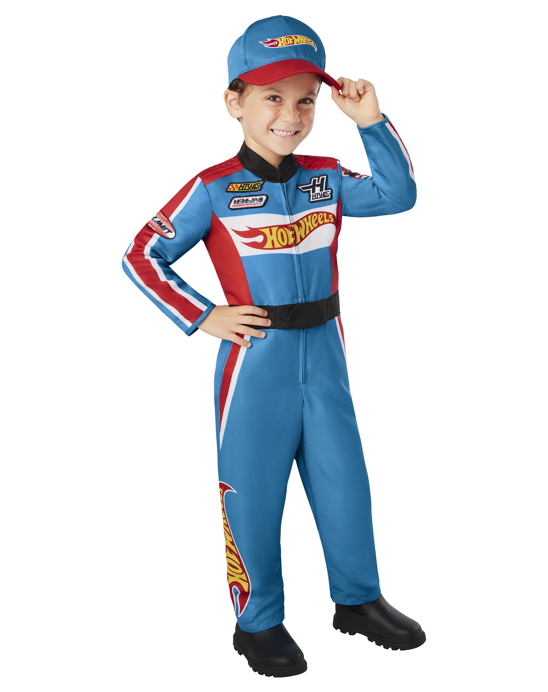 Spirit Halloween Toddler Hot Wheels Driver Costume | Officially Licensed | Racecar Driver Outfit for Boys and Girls