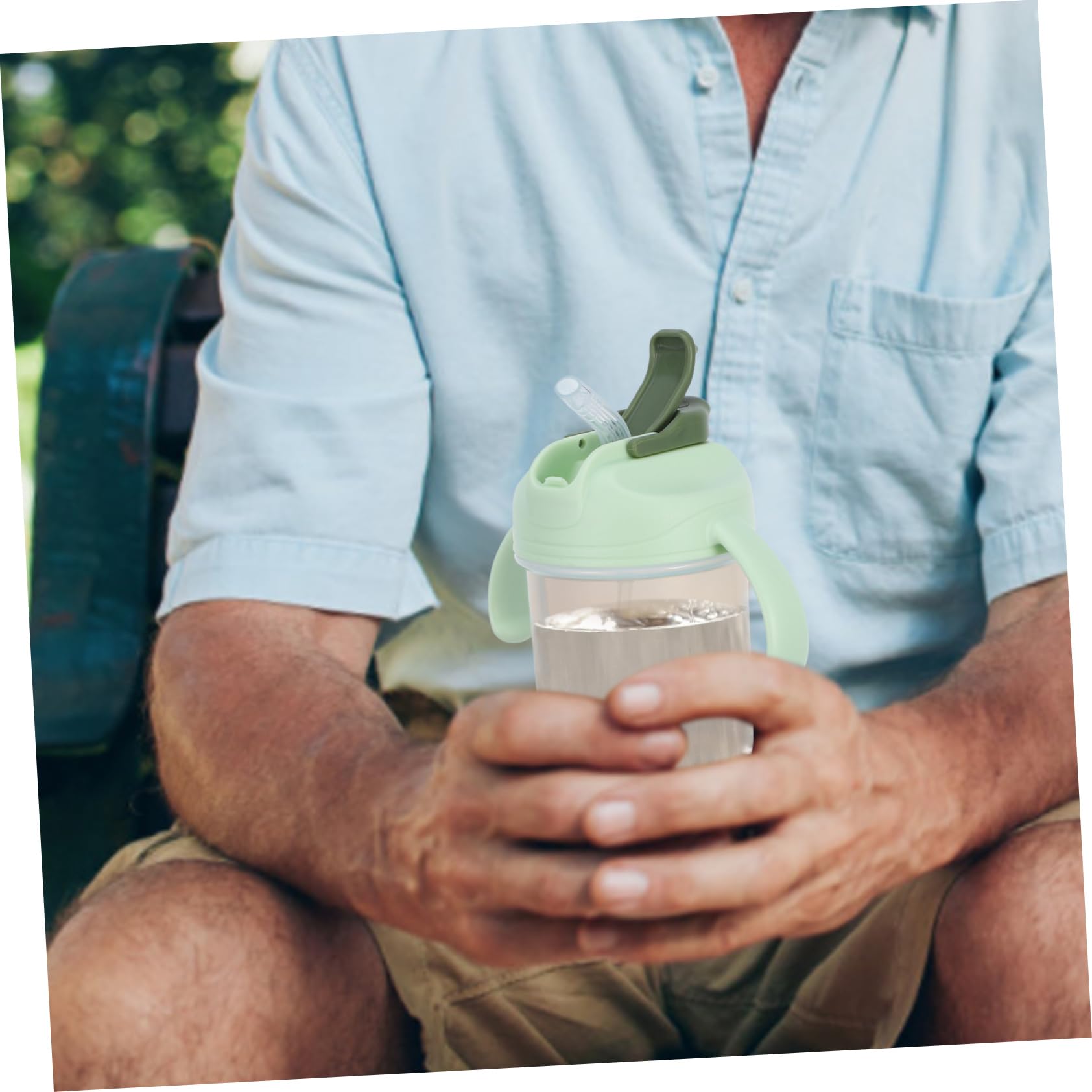 5piezas Taza Antiderrame Con Pajita Para Mayores Vaso De Agua Con Escala Para Cuidado De Ancianos y Pacientes Cama Diseño Prueba De Derrames