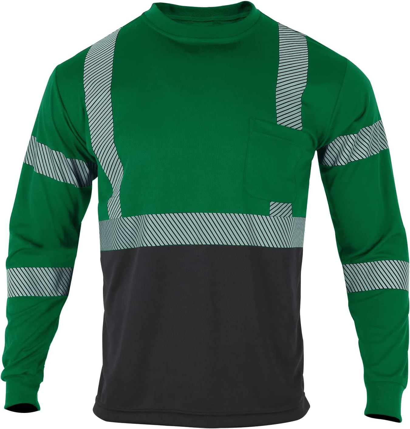 FONIRRA Safety Shirts for Men High Visibility Reflective ANSI Class Hi Vis Construction Work T Shirts Long Sleeve