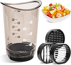 Obstschneider, Abnehmbarer Tassen Obstschneiderbecher mit Druckplatte, Tassenschneider Obst Multifunktionaler Erdbeerschneider Bananenschneider mit Fruchtschneider Schutzkappe für Obst, Gemüse, Banan