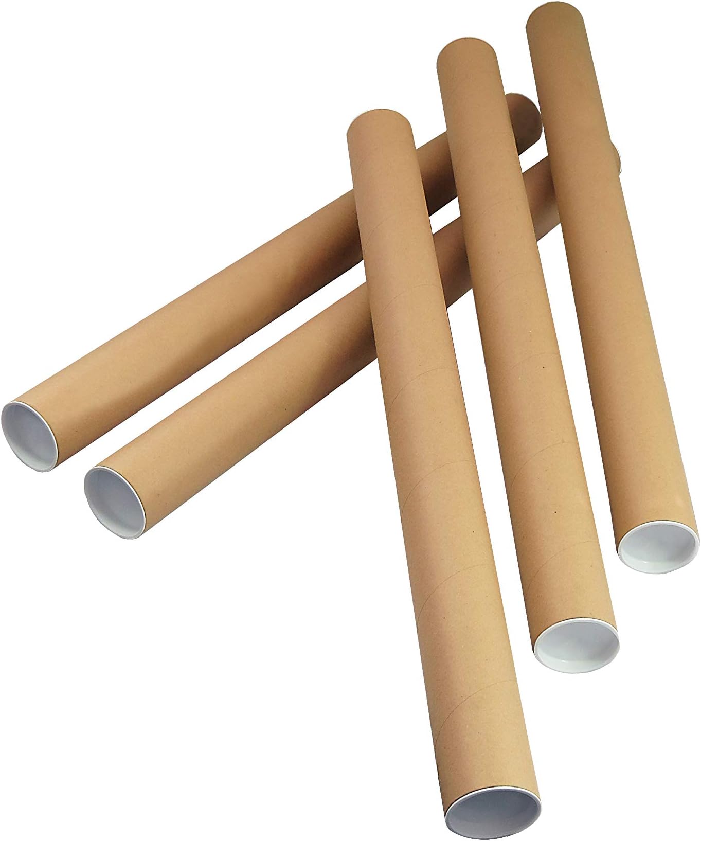 Globe Packaging 5 x A1 QUALITY POSTAL TUBES POSTER 630mm x 50mm ROLLS + END CAPS