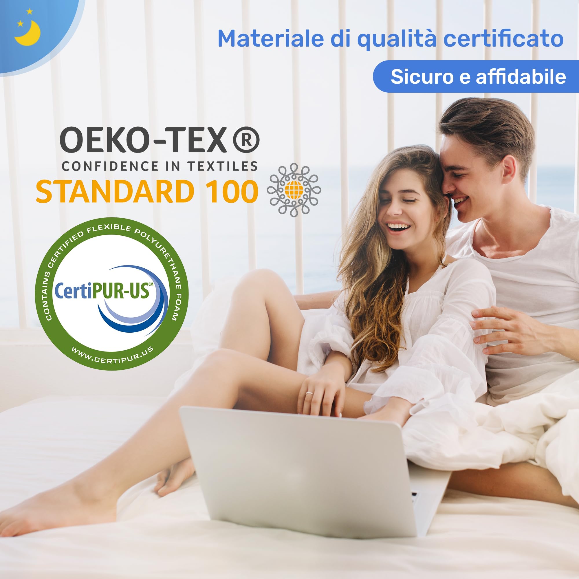 Derila Guanciale Memory Foam Cervicale Queen Size per Dormire | Design a farfalla. Confezione singola. Fodera rimovibile lavabile in lavatrice. Si espande in 24h.