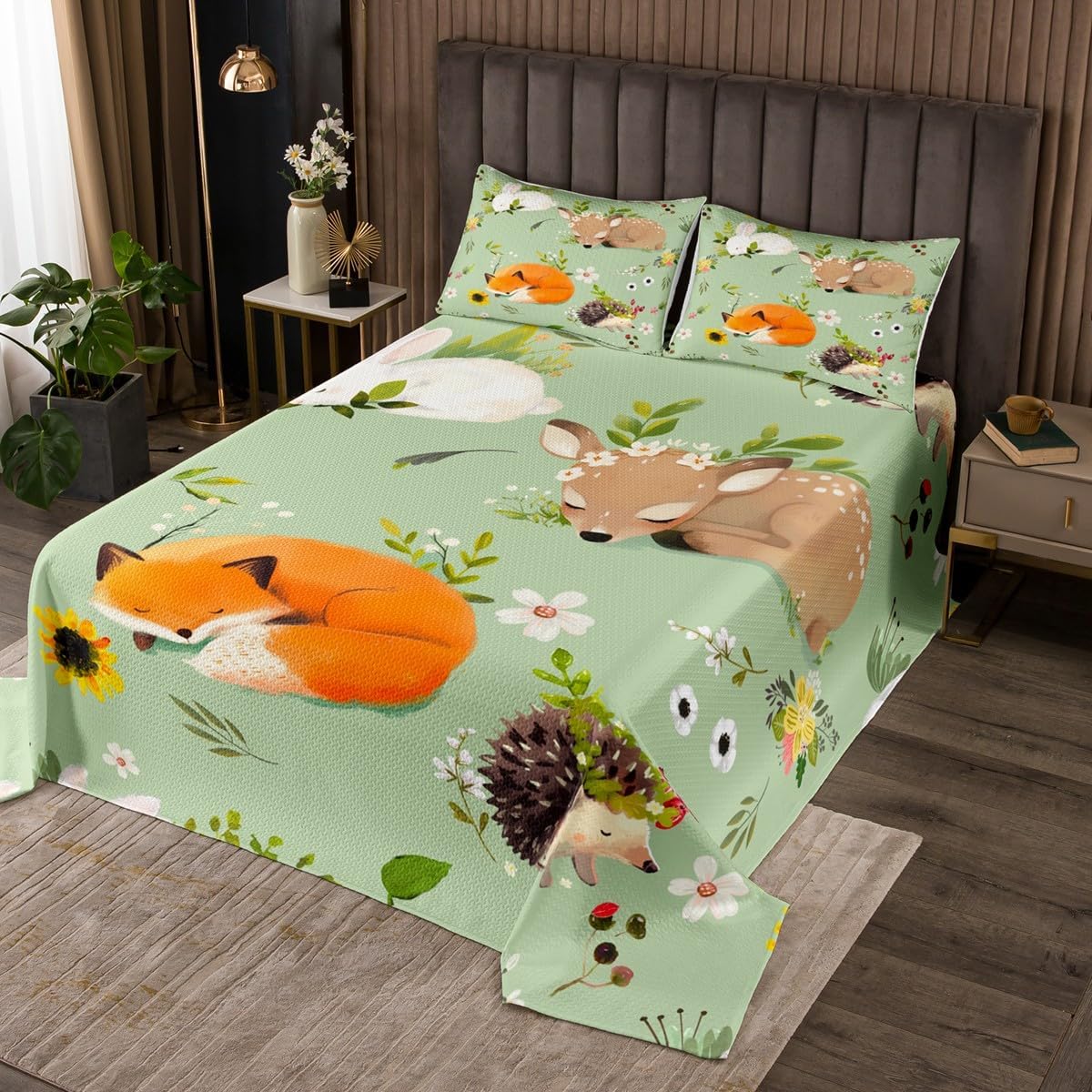 Homewish Cute Watermelon Bedspread Twin Size,Pineapple Lemon Comforter Set Cartoon Tropical Fruits Bedding 2Pcs for Kids Girls Boys Teens Bedroom Decor,Summer Colorful Quilt Coverlet,1 Pillowcase