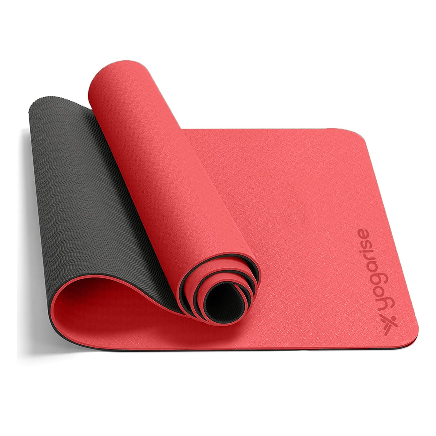 Yogarise 6mm Dual Yoga Mat with Bag & Strap, Yoga Mat for Women & Men, Premium TPE Material Extra Thick Exercise Yoga Mat for Workout, Yoga, Fitness, Exercise Mat Anti Slip Mat, Yoga Mat Gym Mat (Red & Black) (B0CJC7972C) Amazon Price History, Amazon Price Tracker
