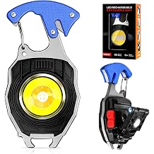 COB Keychain Work Light, 7 Modes, Rechargeable LED, Camping Hiking Night