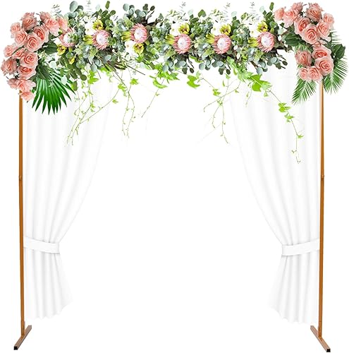 Soporte de fondo de arco de boda, 6.6 x 6.6 ft de hierro forjado de metal para decoración de globos de boda, marco cuadrado de jardín para boda,