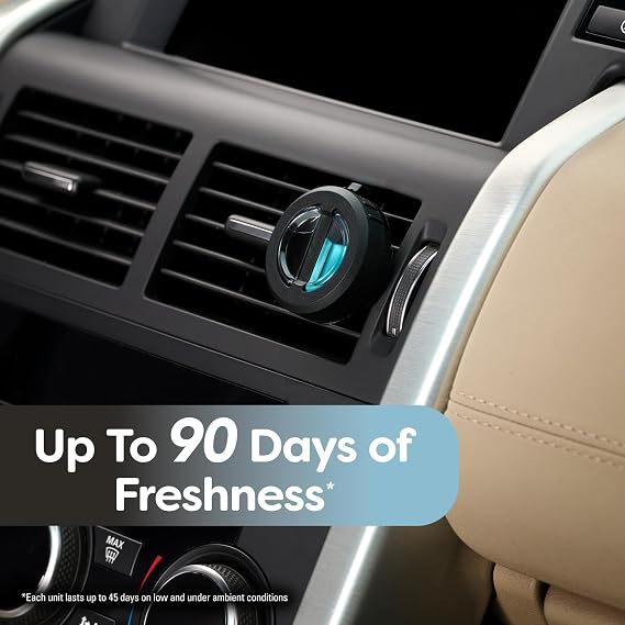 Refresh Your Car! E301451000 Dual Scent Mini Diffusers, Midnight Black/Ice Storm Scent