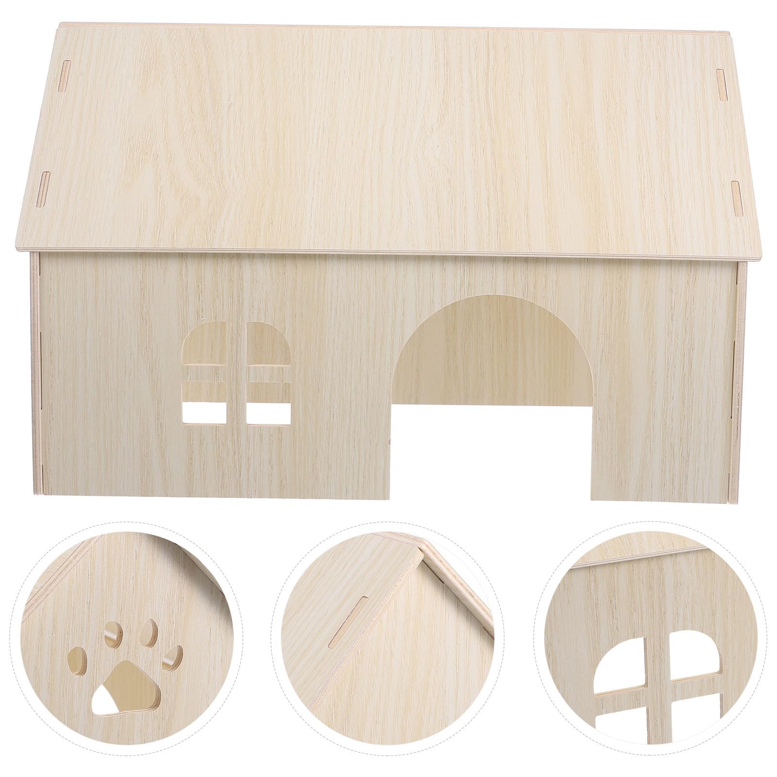 ULTECHNOVO Großes Holzhaus für Igel und Ratten, Warmes Hüttenversteck