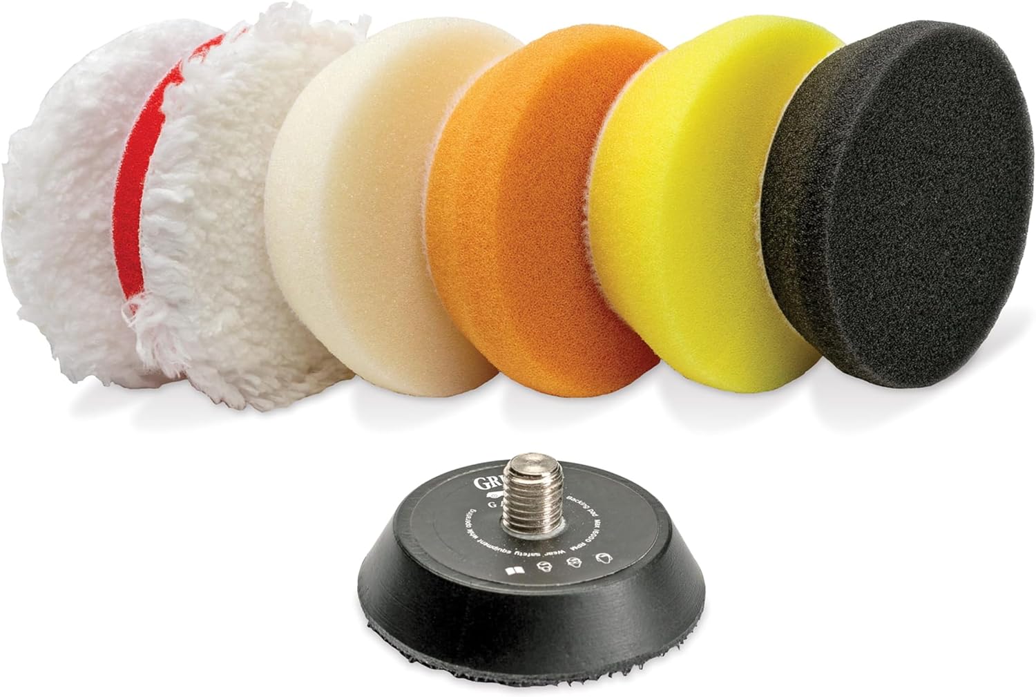 Griot's Garage BOSS 2" Orbital Conversion Kit for Car Polishing and Detailing, Compatible with G8 Mini Random Orbital, Includes Extension Backing Plate, Microfiber and Foam Buffing Pads