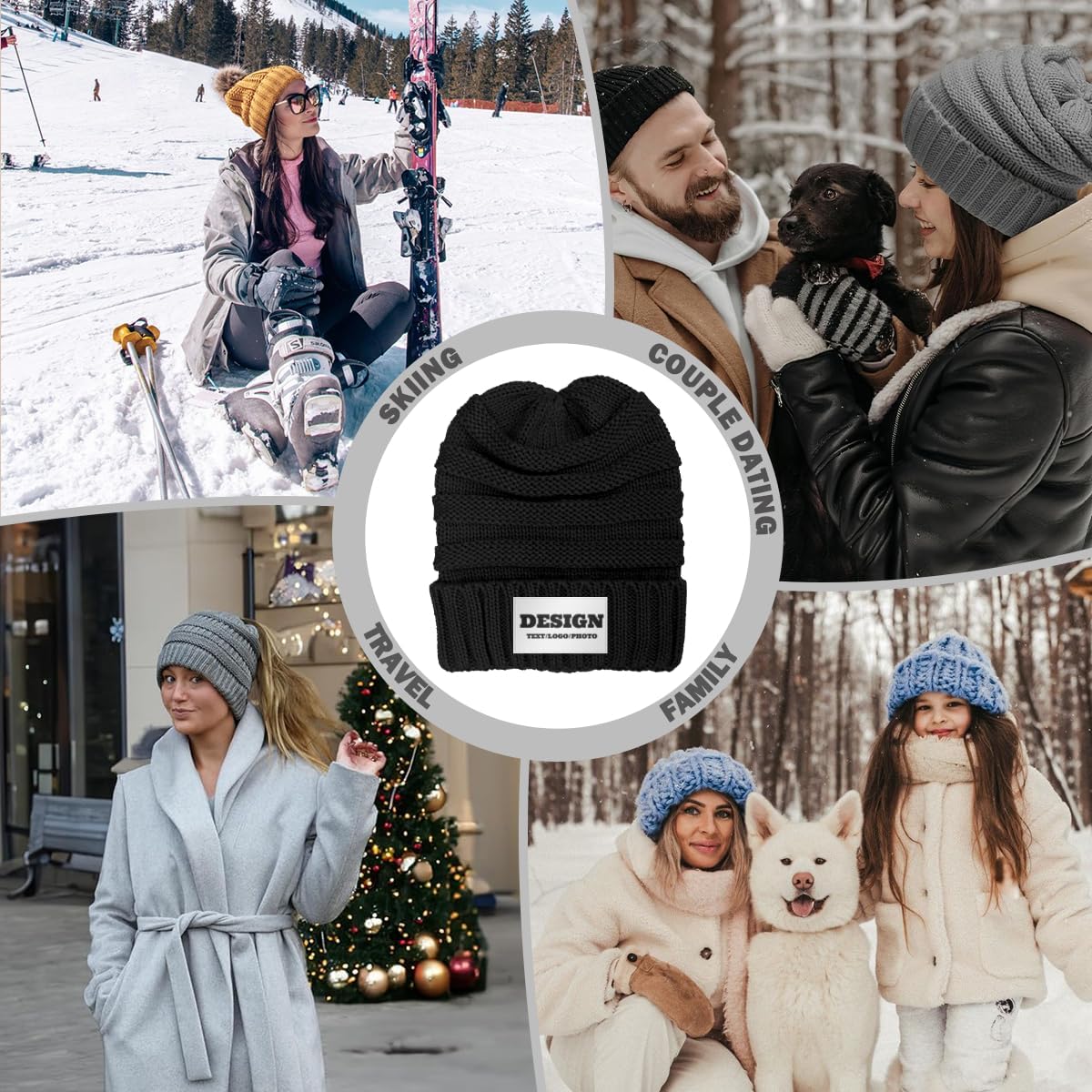 Custom Beanie Design Your Own Customized Beanie for Men and Women with Photo Text Logo Personalized Beanies Winter Gift - Image 7