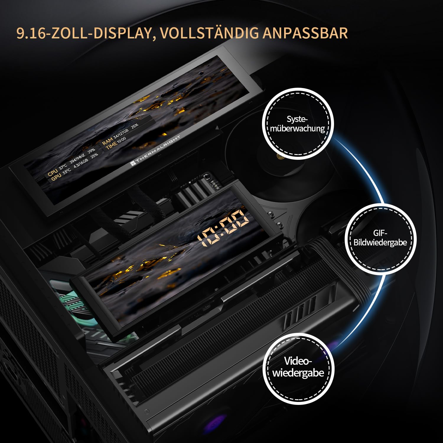 Obudowa ATX TR A70 Vision V2, 3-stronne szkło bez uchwytu