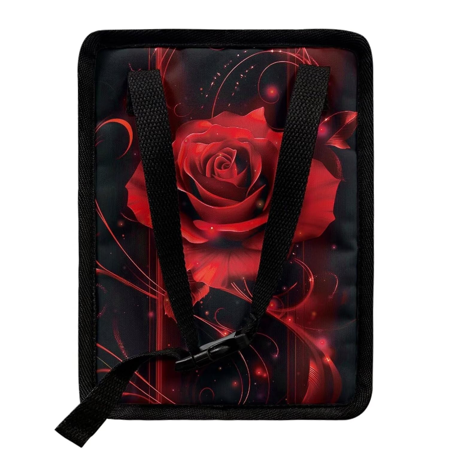Red Rose Car Trash Can Auto Garbage Bag with Lid Leak-Proof Car Storage Bag Garbage Bag Hanging for Headrest Portable Vehicle Backseat Organizer