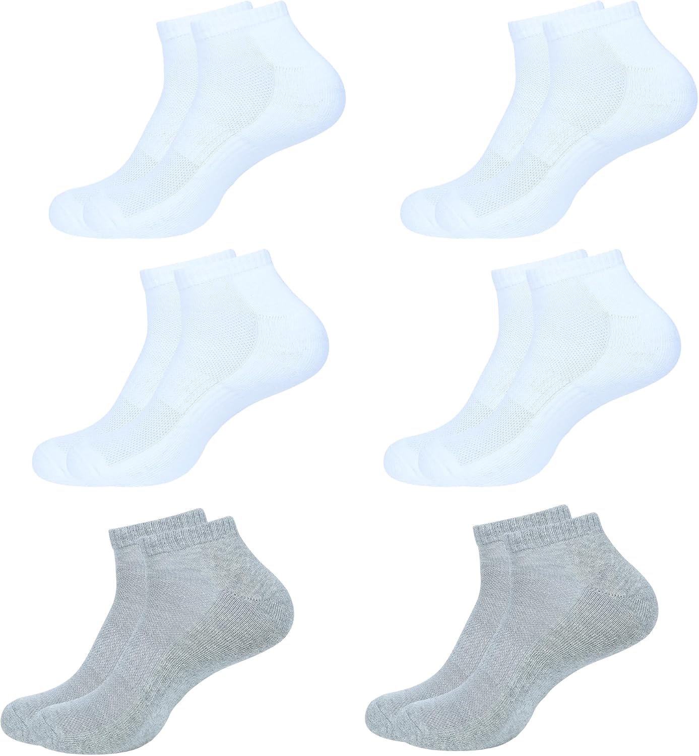 BSD Organics Ankle Socks for Women Pack of 6 | Soft Cotton Blend Low Cut Socks