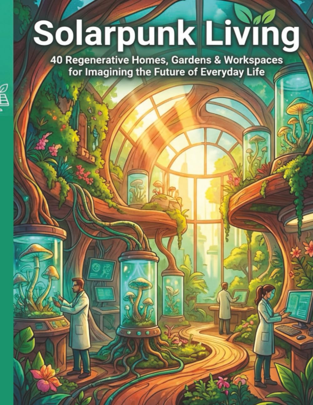 Solar Punk Living: A Coloring Book for Adults & Teens: 40 Regenerative Homes, Gardens & Workspaces Imagining a Sustainable Eco Friendly Future (Solar Punk Journey Series)