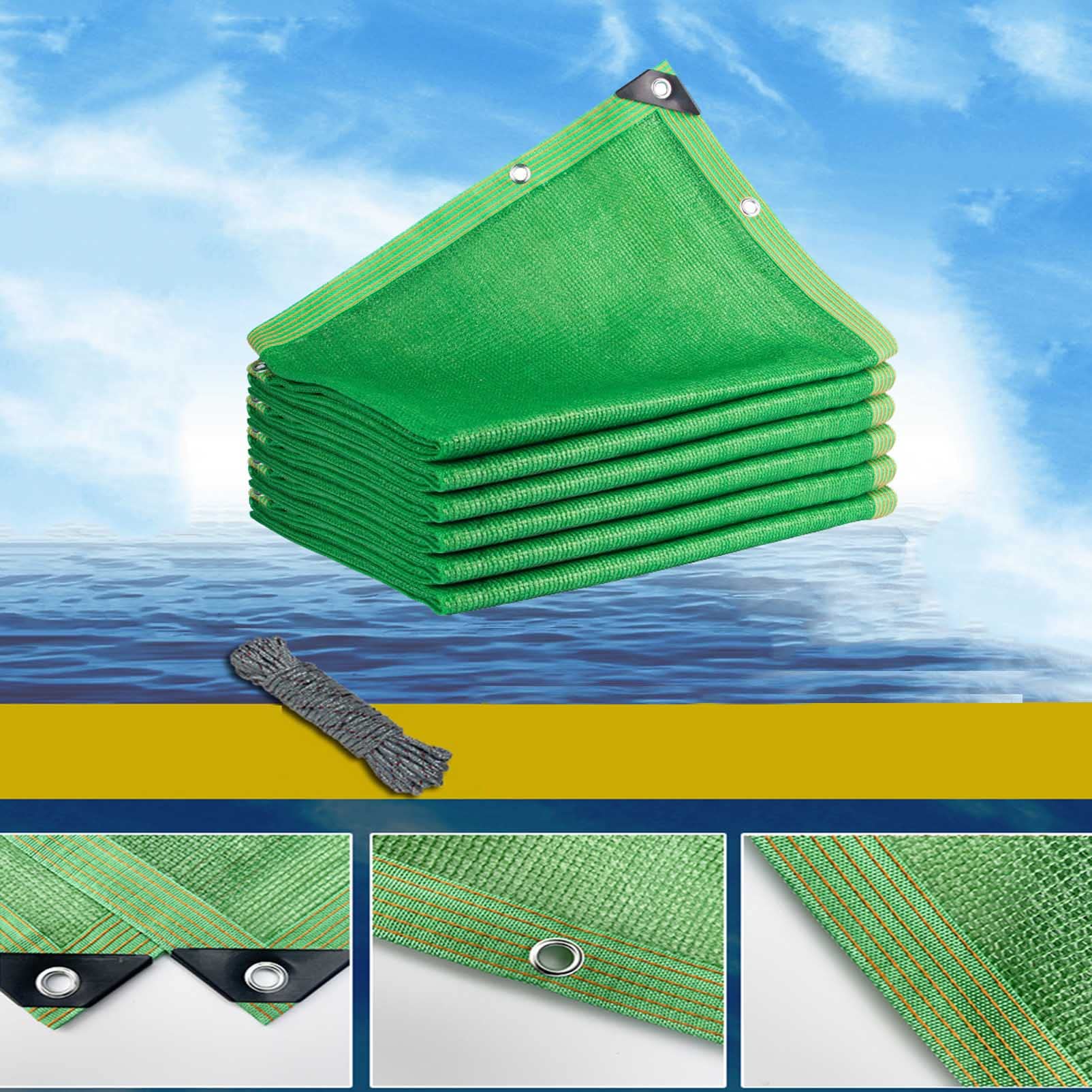 Malla Sombreadora Sun Net Toldo Vela de Sombra Protección Solar Rectangular Tela Verde Red de Sombra Telescópica 90% para Malla de Ocultación para Invernadero Jardín (5x9m(16.40x29.52ft))