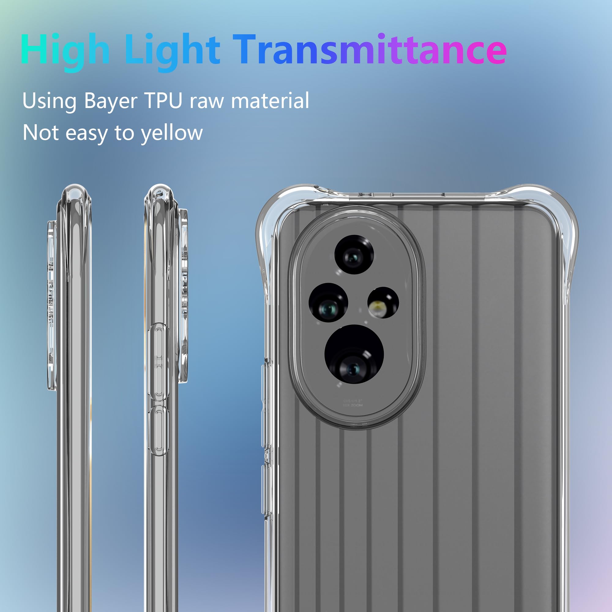 Custodia Trasparente TPU Per Honor 200 Pro 5G - Sottile, Antiurto, Protezione Completa - copertina