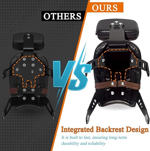 Miniatura 3 de FOVPLUE Asiento de pasajero con respaldo para Indian Scout Rogue/Rogue Sixty 2022-2024, Bobber Twenty/Sixty 2020-2024, ABS 2020-2024, 2018-2024,