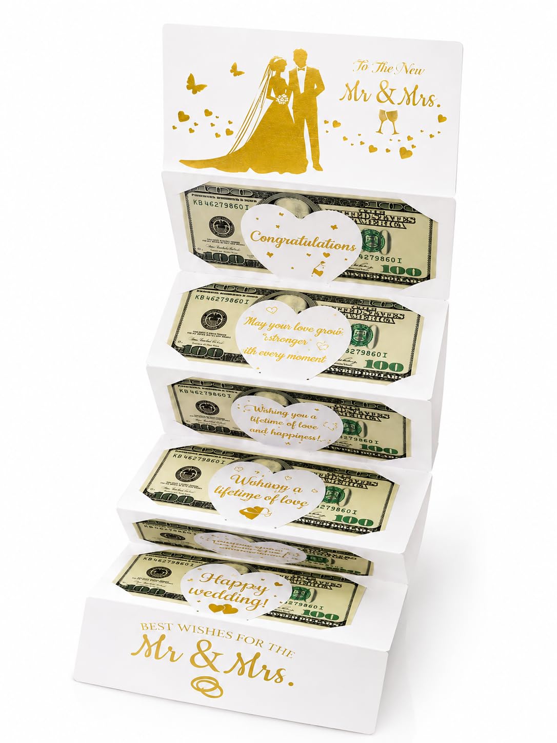 2PCS Wedding Money Gift Wallet For Bride And Groom, Premium Wallet Wedding Gift Ideas With Durable Design, Two-Piece Set Wedding Cards For Timeless Keepsakes And Universal Presentation