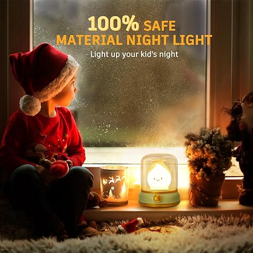 Miniatura 6 de Luz nocturna de fogata fantasma, pequeña lámpara de escritorio bonita, lámpara de mesa de noche inalámbrica regulable, 2 modos de batería