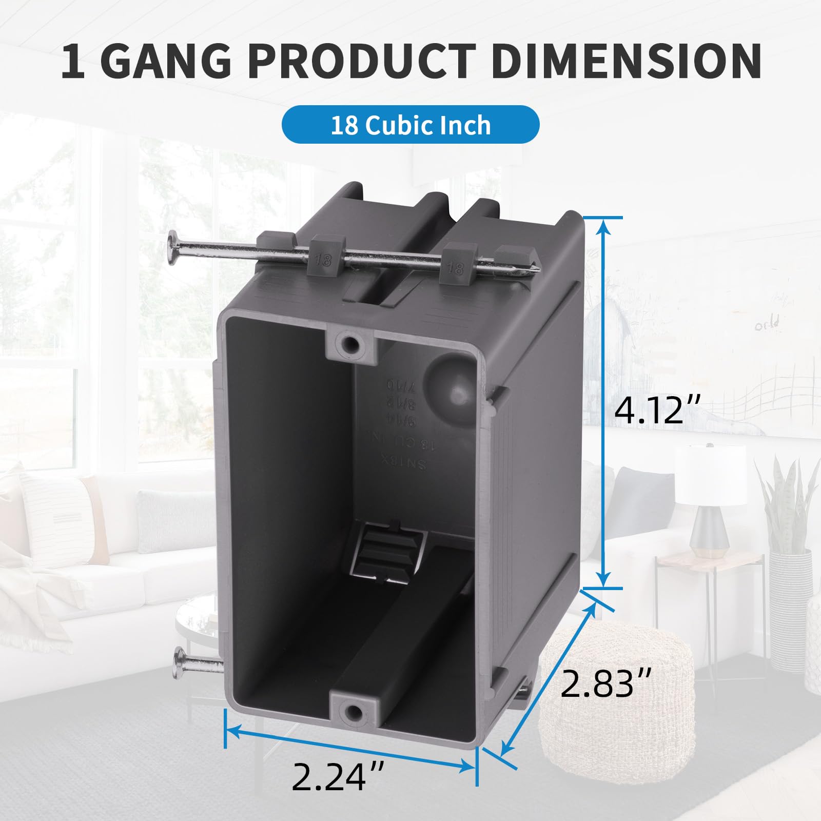 1-Gang PVC Electrical Boxes - 50 Pack, UL Listed -5