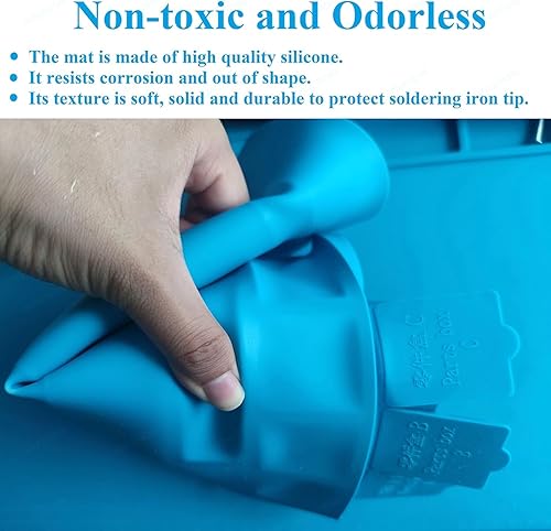 Vista 3 de WWZMDiB Alfombrilla de soldadura de silicona resistente al calor 932°F (S-130【30 x 20cm / 11.8 x 7.9”】)