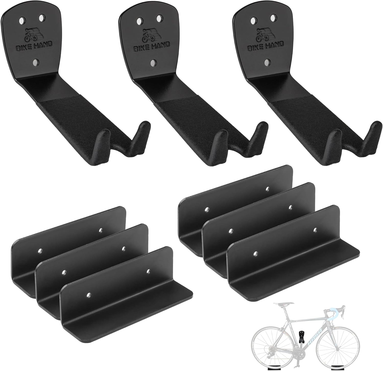 BIKEHAND Bike Bicycle Cycling Pedal Wall Mount Hangers Heavy Duty
