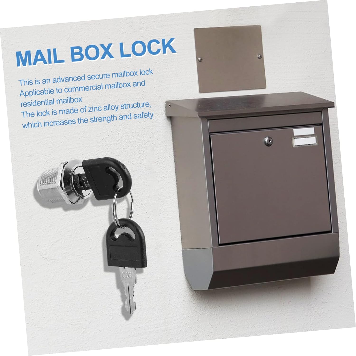 Tofficu 5pcs Mailbox Lock Set Keyed Alike Drawer Lock Waterproof for and Storage Cabinets