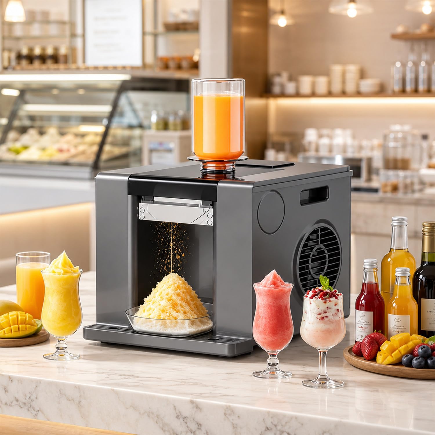 twostronking Snow Ice Machine, Shaved Ice Machine, 350w Slushie Machine