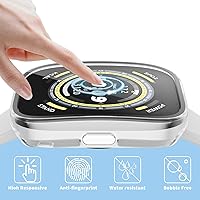 Vista 3 de Funda protectora de pantalla para Amazfit Bip 5, policarbonato duro con película integrada, accesorios de parachoques para Amazfit Bip 5, mujeres