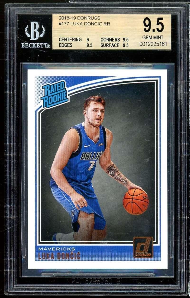 Luka Doncic Rookie Card 2018-19 Donruss #177 BGS 9.5 (9 9.5 9.5 9.5) - Basketball Slabbed Rookie Cards