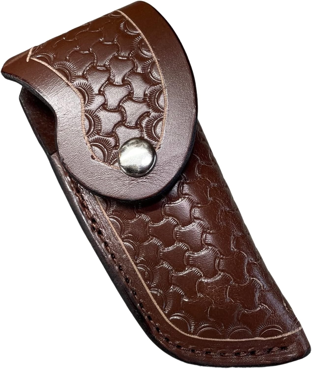 Right Hand Knife Holster Fits Buck 110 Knife, Folding Knife Holder with Snap Flap, Sheath Only