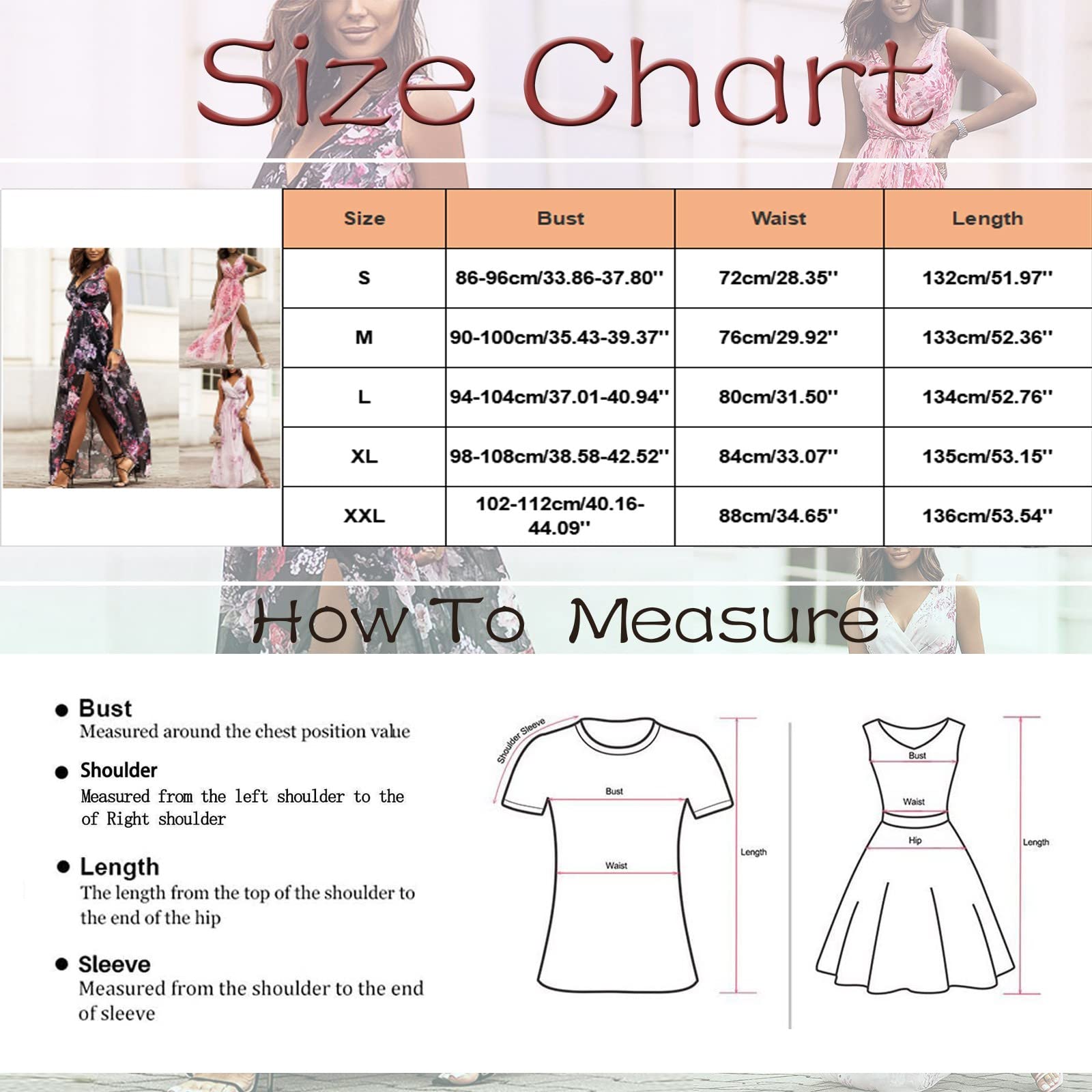 Abito Donna XS - Abito da Donna Senza Maniche con Scollo A V in Patchwork con Stampa Floreale in Chiffon Vestito Neonata Elegante Manica Lunga