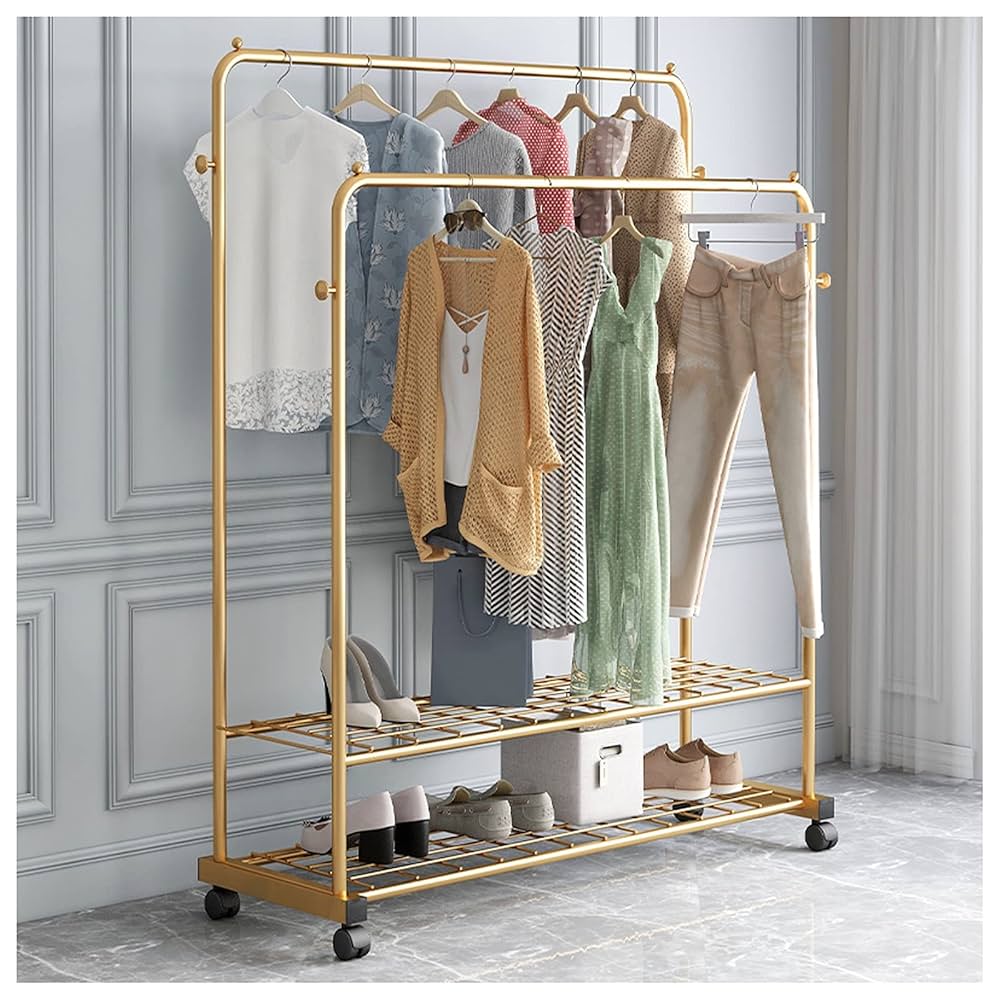 金属製ハンガーラック キャスター付き Amazon｜ハンガーラック おしゃれ 金属製 2段 パイプハンガー は