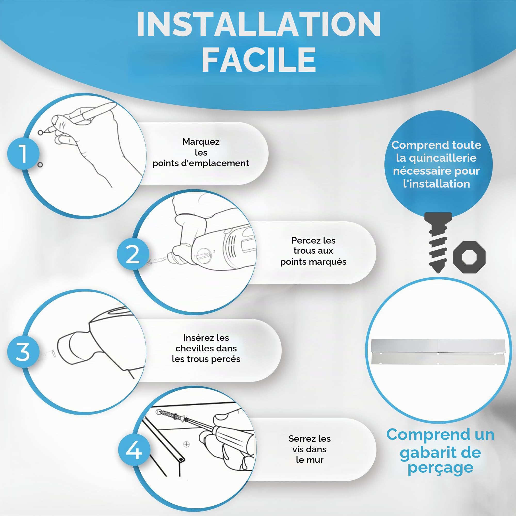 N 18.28 - Étendoir extensible mural rétractable - Étendoir pliable mural pour intérieur ou extérieur - Économie d'espace - Compact - 35 kg de capacité - 6 tiges - 100 cm (blanc)