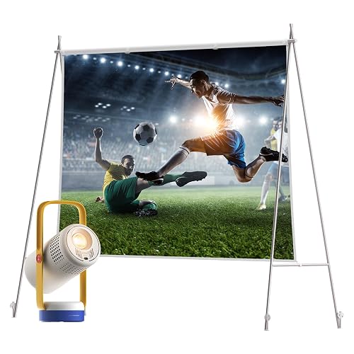 Projecteur XGIMI Vibe One + Écran Pliable 70 Pouces, Projecteur