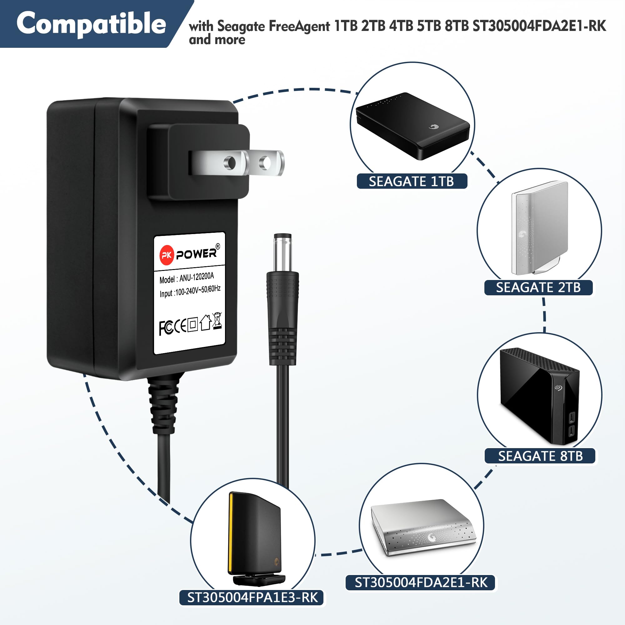Amazon.com: PKPOWER AC Adapter for Seagate Expansion 1TB 1.5TB 2TB