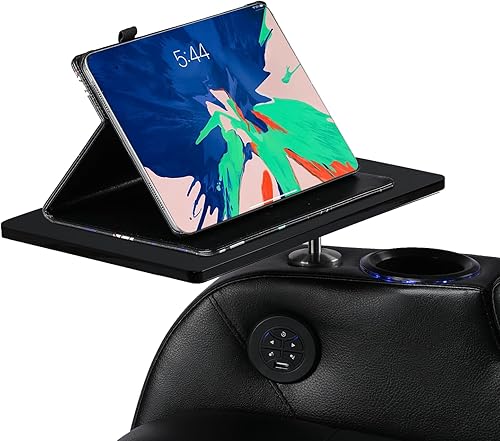 Miniatura 4 de Weilianda Serie de asientos de cine en casa mesa giratoria bandeja negra brillante