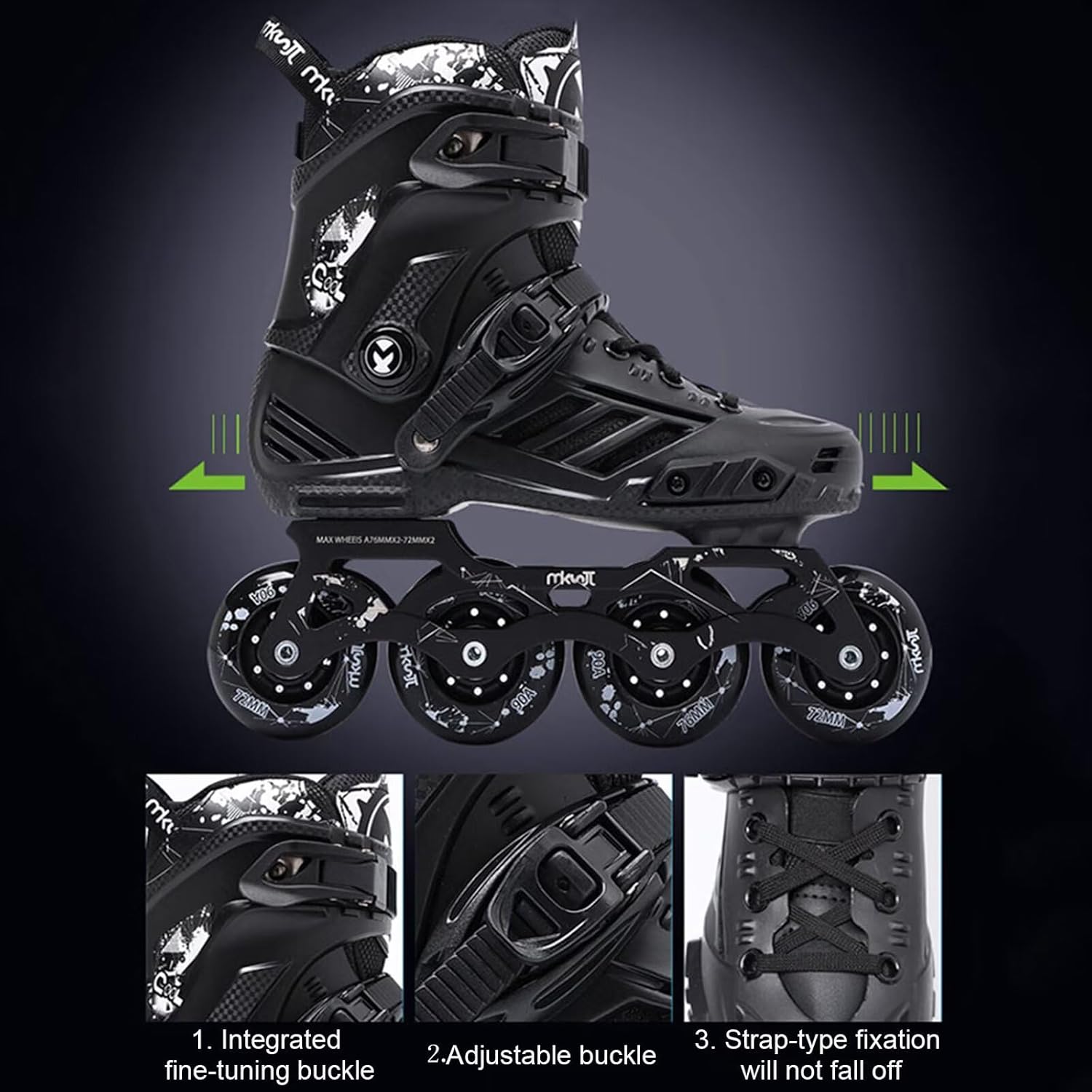 Roller Skates Outdoor Adult Professional Inline Skates Comfortable Freestyle Racing Skates for Women and Men Professional Training