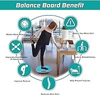 Vista 7 de NALANDA Wobble Balance Board, Core Trainer for Balance Training and Exercising, Healthy Material Non-Skid TPE Bump Surface, Stability Board for Kids